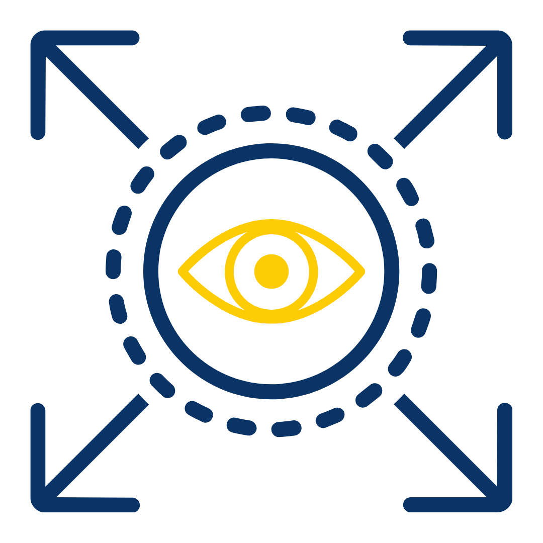 Focussing on bigger picture icon